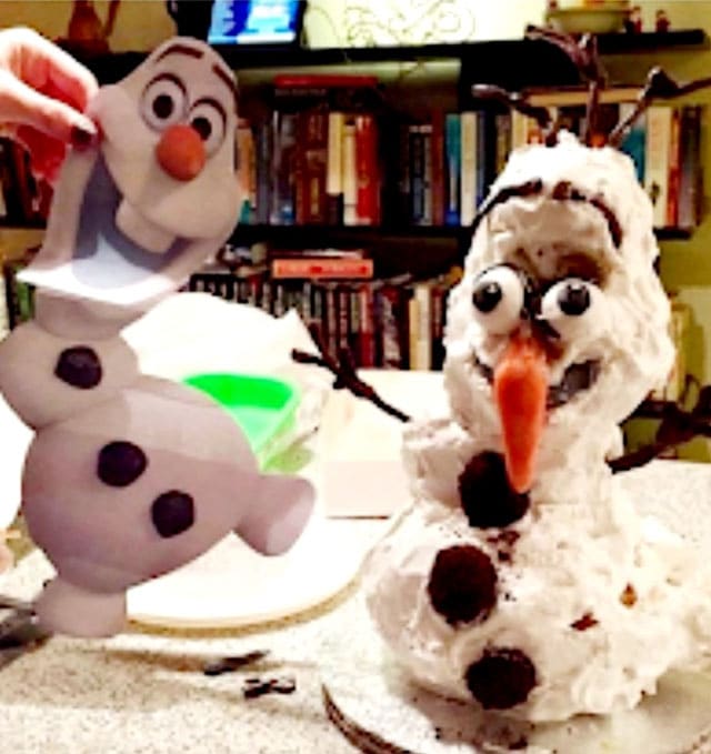 Cake frost snowman